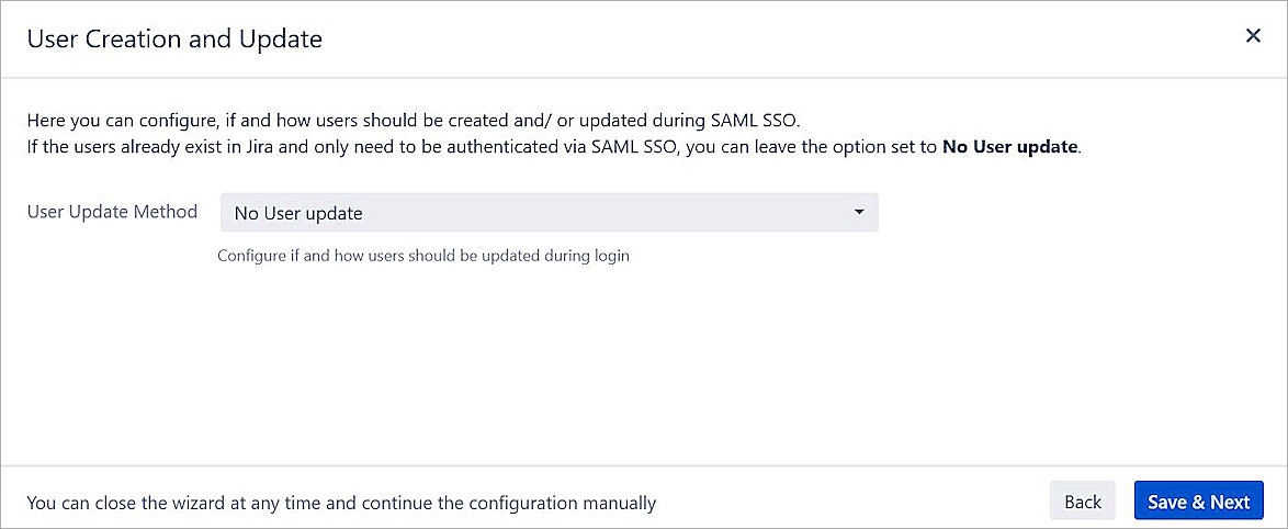 User Creation and Update